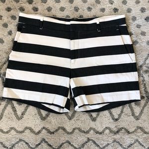Banana Republic Navy/White Striped Shorts